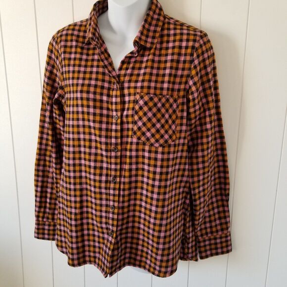 Old Navy Flannel Top The Classic Shirt Womens Size Small - Picture 3 of 8